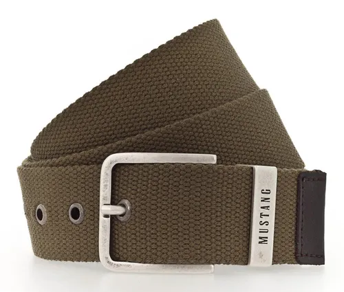 MUSTANG Woven Belt W85 Gürtel Olive olivgrün Neu in grün von Mustang