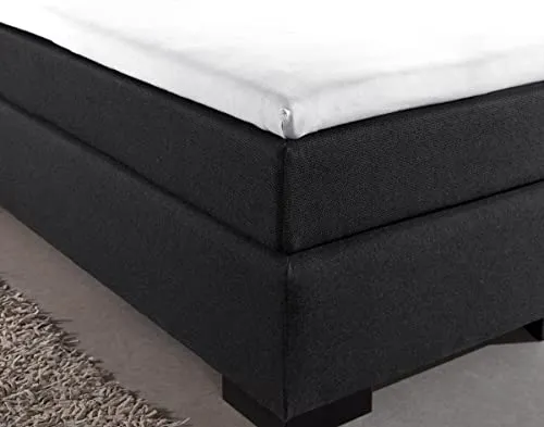 Sleeptime Spannbettlaken Topper Boxspringbett - 100% Baumwolle - Bettlaken fur Topper bis 10cm - Feuchtigkeit absorbierend und temperaturausgleichend - Weiß - 140 x 200 cm