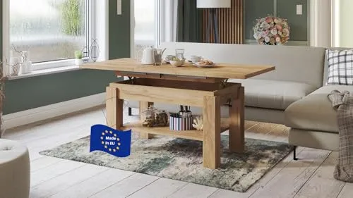 designimpex Astoria Ausziehbarer Couchtisch 110/150cm von Design Impex
