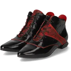 Simen Damen Stiefeletten schwarz-rot Größe 38 - Stilvolle Damen Stiefeletten in Schwarz-Rot, ideal für jeden Anlass. Hochwertige Verarbeitung und bequeme Passform für den perfekten Look.
