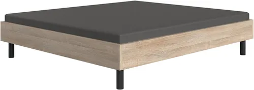 WIMEX Easy Bett, eiche sägegrau, ideal für Dachschrägen, H:46cm L:210cm