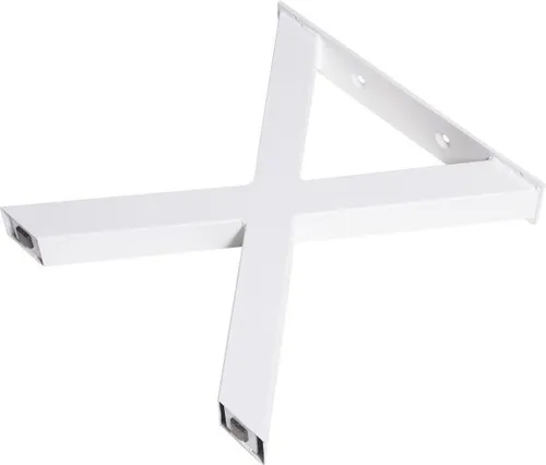 Bankgestell X-Form weiß 420x400 mm - Stabil und modern - Schreibtische: Robustes Stahl-Bankgestell in elegantem Weiß für eine moderne und stabile Tischlösung.