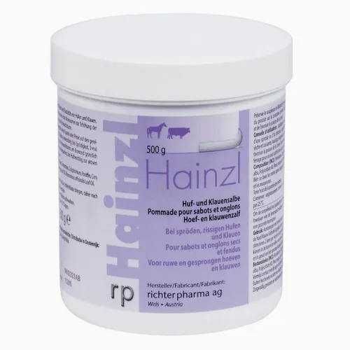 Hainzl Pflege-Set Hufpflegesalbe - Sonstiger Pferdebedarf, 500 g Hufpflegesalbe zur täglichen Anwendung bei Sprödigkeit und zur Förderung des Hornwachstums für gesunde Hufe.