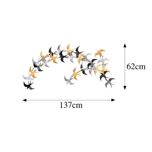 Wandbehänge aus 100% Metall – Mehrfarbig - Dekoratives Wandaccessoire aus hochwertigem Metall, ideal für kreative Raumgestaltungen. Bringen Sie Farbe und Stil in Ihr Zuhause!