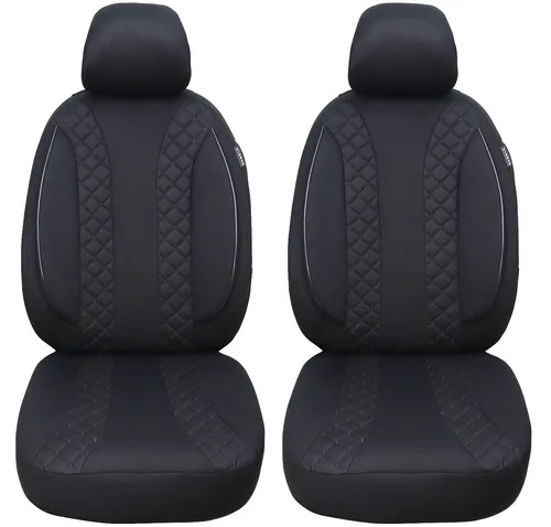 BREMER SITZBEZÜGE für Volvo V50 S50 (2004-2012) - 2-tlg. Set in Schwarz - Hochwertige Schonbezüge für Volvo V50 S50, bestehend aus strapazierfähigem Mikrofaser-Velours. Einfach zu montieren, rutschfest und geeignet für Sitzheizung. Schützt Ihre Autositze vor Abnutzung und Schmutz.