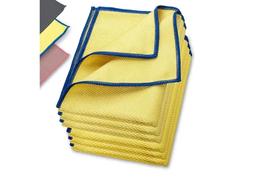 ELEXACLEAN Mikrofaser Fenstertücher Set - streifenfrei reinigen - Reinigungstücher aus Premium-Mikrofaser, reinigen nur mit Wasser, hohe Saugkraft für streifenfreien Glanz auf Glas und Edelstahl, Größe: 60x40 cm.