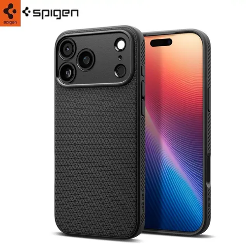Spigen Liquid Air Handyhülle für iPhone 17 Pro – Schwarz Matt, Schlank, Stilvoll
