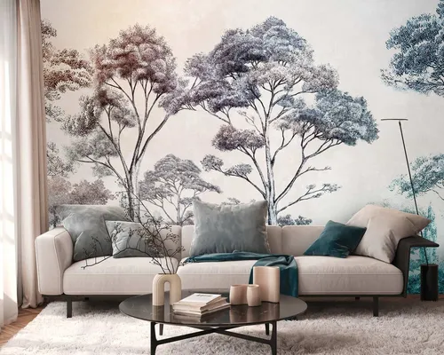 living walls Fototapete THE WALL III - Dschungeloptik für Ihr Zuhause - Fototapete im Dschungel-Design, formstabil und leicht zu verarbeiten. Ideal für Wohnzimmer, Schlafzimmer oder Küche. Rückstandslos abziehbar und scheuerbeständig.