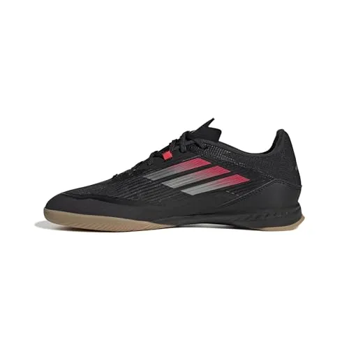 Adidas F50 LEAGUE IN - schwarz - Fußballschuhe mit passgenauer Tunnel-Zunge für sicheren Sitz, strapazierfähigem Fiberskin-Obermaterial und optimalem Grip auf Hallenböden dank abriebfester Gummiaußensohle.