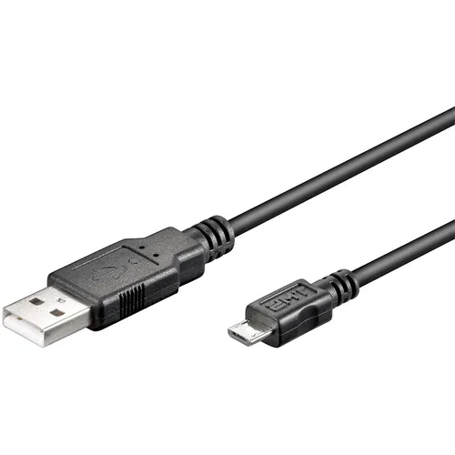 Goobay 93181 USB A auf Micro USB B Kabel 1,8m - Schnelles Lade- und Synchronisationskabel mit robustem PVC-Mantel für optimale Leistung