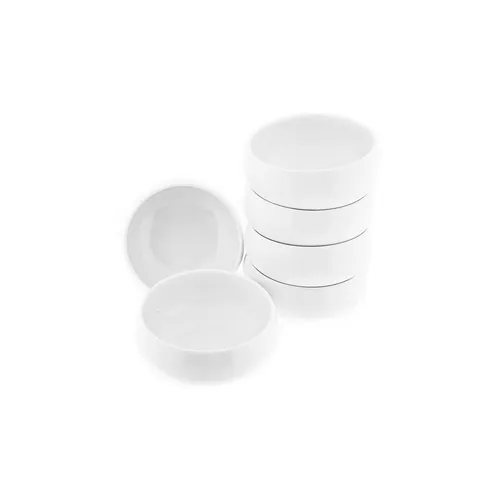 6er Schalen Set aus Porzellan in Weiß Hochglanz - Servierplatten & -schalen, 6-teiliges Set mit spülmaschinenfesten Schalen, ideal für Desserts und Müsli, Durchmesser 11,5 cm, elegantes Hochglanz-Finish.
