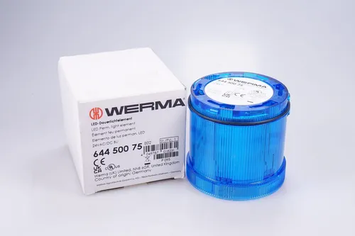 Werma LED-Dauerlichtelement 644 500 75 - Sonstiges Automations Equipment, langlebiges LED-Dauerlichtelement in Blau für zuverlässige Signalisierung bei 24VAC/DC.
