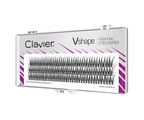 Clavier Artificial Lashes in V-Shape Fishtail C-Curl 10 Lashes in a Tuft 8mm