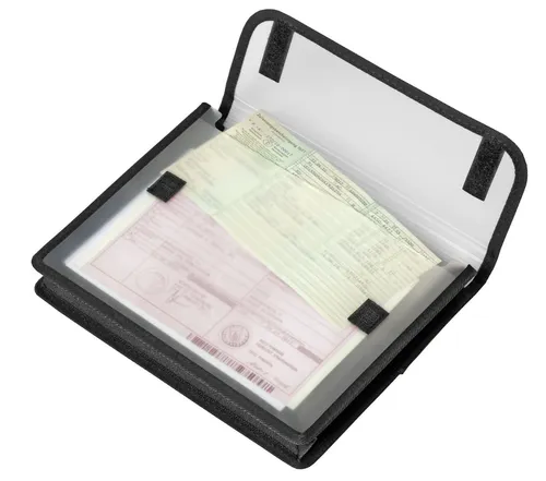 VELOFLEX 1450291 - Sammelbox VELOBAG DIN A5 Querformat, matt transparent mit Klettverschluss, ideal für Transport und Aufbewahrung von Dokumenten