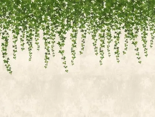 Livingwalls Fototapete Efeu Steinwand - Hochwertige Vliestapete in Grün-Grau, 3,71 m x 2,80 m, ideal für Wohnzimmer, Schlafzimmer und Küche. Einfach anzubringen und rückstandslos abziehbar, sorgt sie für ein beeindruckendes Wandhighlight.