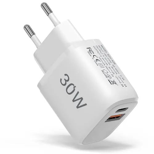 30W USB C Ladegerät – 2-Port Schnellladegerät für iPhone und Galaxy