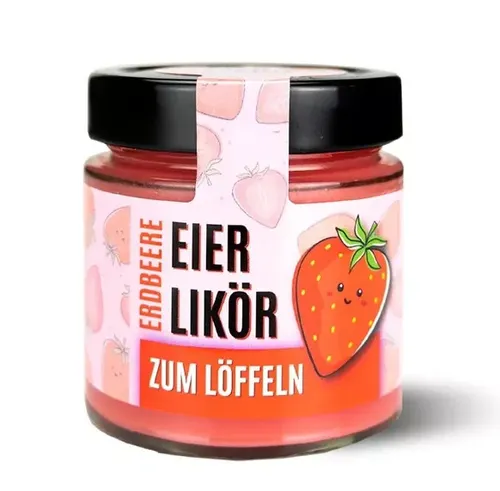 Eierlikör zum Löffeln Erdbeere pur oder auf Eis 15% Vol. 180ml Altenburger