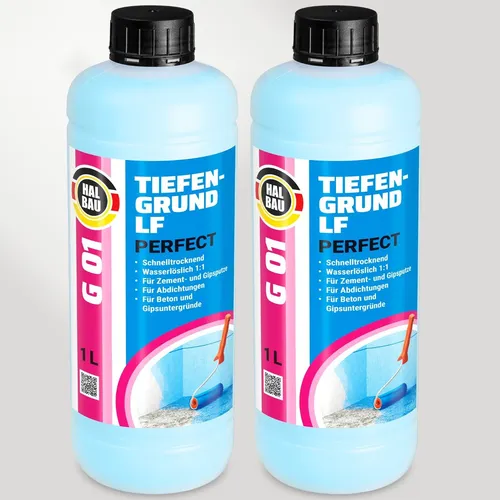 Tiefengrund 2L Perfect LF Wasserlösslich Voranstrich Wand Boden Profi Primer G01