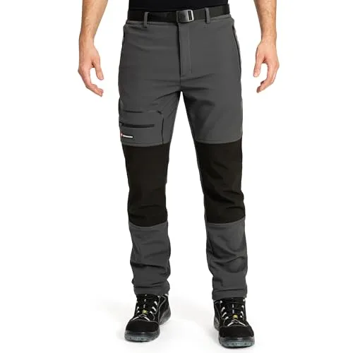 Höhenhorn Trekmaster Herren Wanderhose Grau Gr. XL - Wanderhose für Herren, wasserdicht mit 8.000 mm Wassersäule und atmungsaktiv. Ideal für kalte Temperaturen dank Microfleece-Futter und verstärkten Knien für Langlebigkeit.