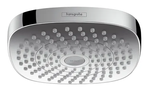 Hansgrohe Croma Select E Kopfbrause 180 2jet EcoSmart - Chrom - Brausen mit 2 Strahlarten, energieeffizient dank EcoSmart-Technologie für umweltbewusstes Duschen