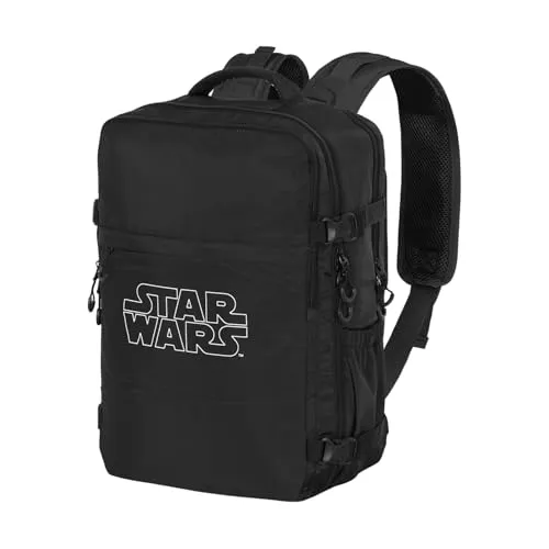 Karactermania Reiserucksack Star Wars - Handgepäck Rucksack in Schwarz, 2 verschiedene Größen und Laptopfach für ultimativen Freizeitkomfort