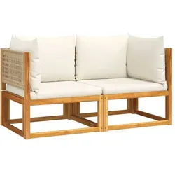 vidaXL Garten-Ecksofas mit Kissen - 2 Stk. aus massivem Akazienholz - Gartenmöbel aus robustem Akazienholz mit bequemen, abnehmbaren Kissen. Ideal für entspannte Stunden im Freien und wetterfest für langanhaltende Freude.