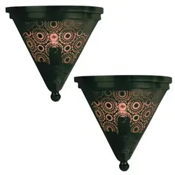 Marrakesch Wandleuchte Firas 2er Set - Lampen im marokkanischen Boho-Stil, handgefertigt aus robustem Metall. Ideal für Wohnzimmer und Flur, zaubern ein faszinierendes Lichtspiel und sind nachhaltige Unikate.