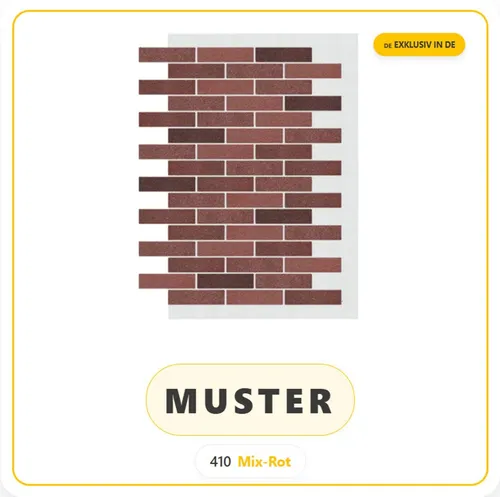 STM Company Wandpaneel AMK in Fassadenziegel-Optik, 9,4 qm - Dekorative Wandpaneele für Innen & Außen, witterungsbeständig und leicht zuschneidbar. Ideal für kreative Projekte mit echter Steinoptik und geprüfter Qualität.