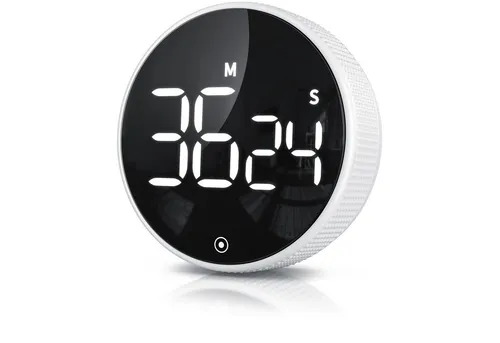 BEARWARE Küchentimer Digital, Küchenwecker Eieruhr, LED Display, Countdown, magnetisch Kurzzeitimer, Küchenuhr mit Restzeitanzeige, Alarmton einstellbar