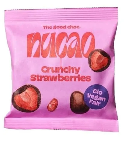 Nucao BIO Crunchy Erdbeere - Schoko (0.05 kg) in rot von nucao