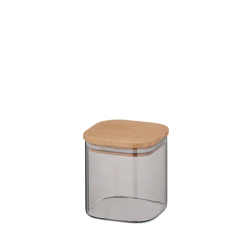 KELA Vorratsdose NEA getöntes Borosilikatglas Deckel aus Buchenholz 0,75 Liter
