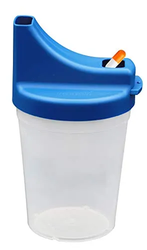 Hydas Schnabelbecher - Tabletteneinnahme Hilfe - Persönlicher Tabletten-Organizer, erleichtert die Einnahme von Tabletten im Liegen, lebensmittelecht und spülmaschinenfest.