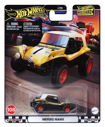 Hot Wheels GJT68-HRT57 Meyers Manx Buggy gold - Boulevard 108 Maßstab ca. 1:64