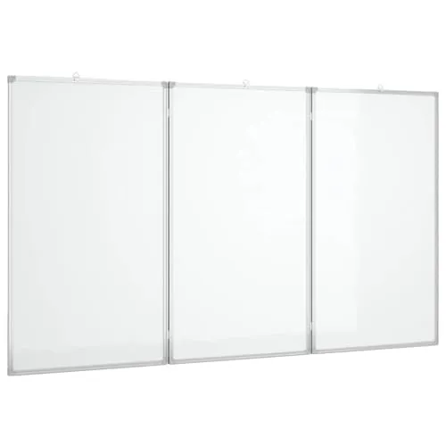 vidaXL Magnetisches Whiteboard - Klappbare Memoboard mit Haken - Praktisches Magnetboard für Schule, Büro oder Konferenzraum. Mit glatter, leicht zu reinigender Oberfläche und flexibler Montage dank beweglicher Haken.