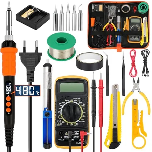 BILIPLE 90W Lötkolben Set – Präzises Lötset mit Digitalmultimeter