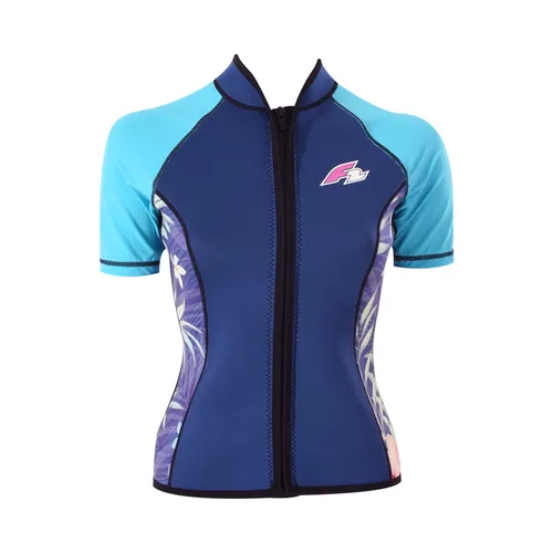 F2 Damen Neopren Oberteil Tropical Jacke Kurz 2,5 mm - Multicolor 2024/25 - Wassersportkleidung für Damen, kurze Neoprenjacke mit 2,5 mm Stärke und perfekter Passform für optimalen Komfort. Ideal für diverse Wassersportarten und in mehreren Größen erhältlich.