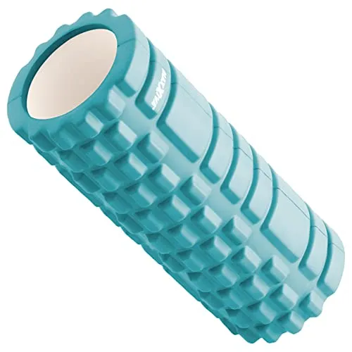 MAXXIVA® Massagerolle 33x14 cm Faszienrolle Trainings-Rolle Zubehör für Yoga, Gymnastik, Pilates & Physiotherapie (Türkis)