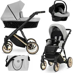 IVENTO 3-in-1 Sportwagen Kinderwagen Set (Dove Grey, Gold) von Kunert