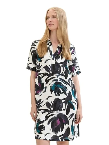 Tom Tailor Kleid in Creme in blau von Tom Tailor