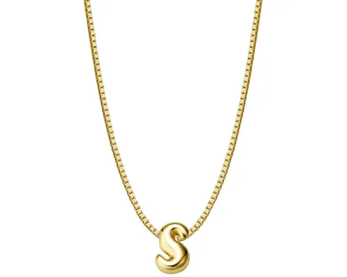 Glanzstücke München Silberkette Buchstabe S gelbgold