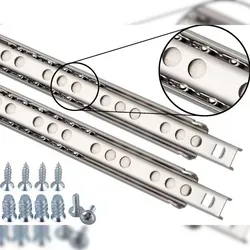 ID Dinkel 2 Schubladenschienen EDELSTAHL Teilauszug 406mm Teleskopschiene Kugelführung Schubladenauszug