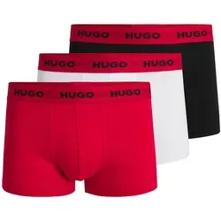 HUGO UNDERWEAR Trunk Triplet Pack, Herren Gr. XL - Herrenunterhosen im praktischen 3er-Pack, aus weichem Jersey mit 95% Baumwolle für besten Tragekomfort und körpernahe Passform.