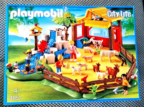 PLAYMOBIL 4851 Streichelzoo mit Wasserfall