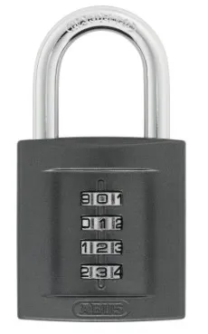ABUS 11886 Vorhängeschloss Zahlenschloss - Vorhängeschloss aus Zinkdruckguss mit gehärtetem Stahlbügel und doppelter Verriegelung, individuell einstellbarer Zahlencode für maximale Sicherheit.