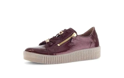 Gabor Damen Low-Top Sneaker - Sportlich und Bequem - Damen-Sneaker mit Best Fitting, aus hochwertigem Lackleder, ideal für Freizeit und Alltag, kombiniert Stil und Komfort.
