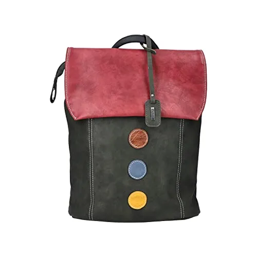 Rieker Rucksack H1357 - Damen-Rucksackhandtaschen aus robustem Synthetik, ideal für den Alltag mit praktischem Reißverschluss und stylischem Design.