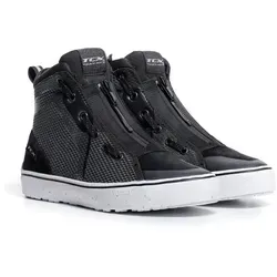 TCX Ikasu Lady Air Stiefel - Schwarz/Grau/Weiß - 38 EU - Motorradstiefel für Damen mit D3O®-Verstärkungen für maximalen Schutz und OrthoLite®-Einlegesohle für hohen Komfort. Ideal für den täglichen Gebrauch und mildes Klima.
