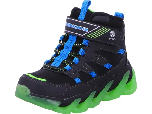 Skechers 400131L BBLM Stiefelette - Bequeme Sneaker für Kinder - Sneaker mit Memory Foam Fußbett, weichem Mikrofaser-Obermaterial und flexibler Laufsohle für optimalen Komfort und Halt, perfekt für drinnen und draußen.