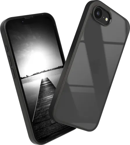 EAZY CASE Clear Hybrid Bumper Hülle für Apple iPhone 16e, Handyhülle stoßfest mit Kameraschutz, Handycase dünn in Schwarz