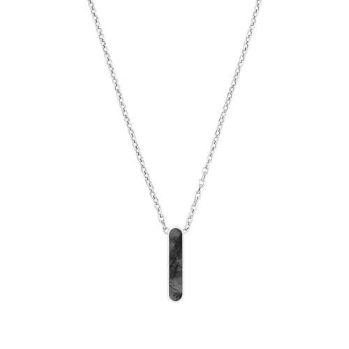s.Oliver Herren Kette mit Jaspis-Anhänger - Elegante Halskette aus Edelstahl mit verstellbarer Länge (55+5 cm) und stilvollem Jaspis-Anhänger. Ideal als Geschenk in einer attraktiven Schmuckbox.